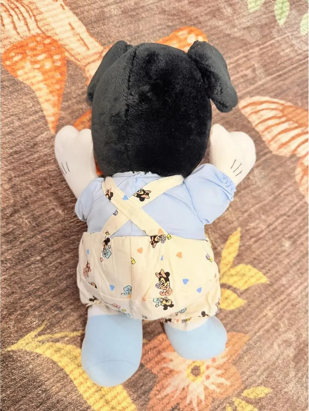 Vintage Disney Baby Mickey Plush Doll Nursery Stuffed Animal Mickey Mouse